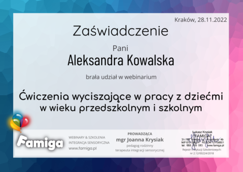 Webinar #118 - Ćwiczenia wyciszające